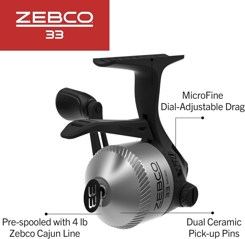 Zebco 33 Spincast Fishing Reel, Changeable Right or Left-Hand Retrieve, Built-in Bite Alert, All-Metal Gears, Pre-Spooled with Cajun Line - Image 3