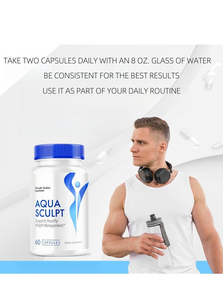أكوا كبسولات أكوا، القوة القصوى، أكوا سكلبتدعم التحكم في الوزن الصحي ， تركيبة تقليدية وعلمية (1 عبوة) - Image 4