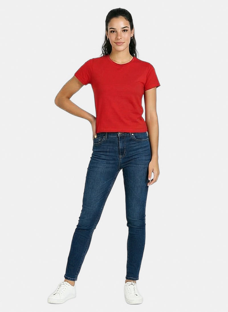 RAVIN Women Crew Neck Solid Short Sleeve Tee - Image 4