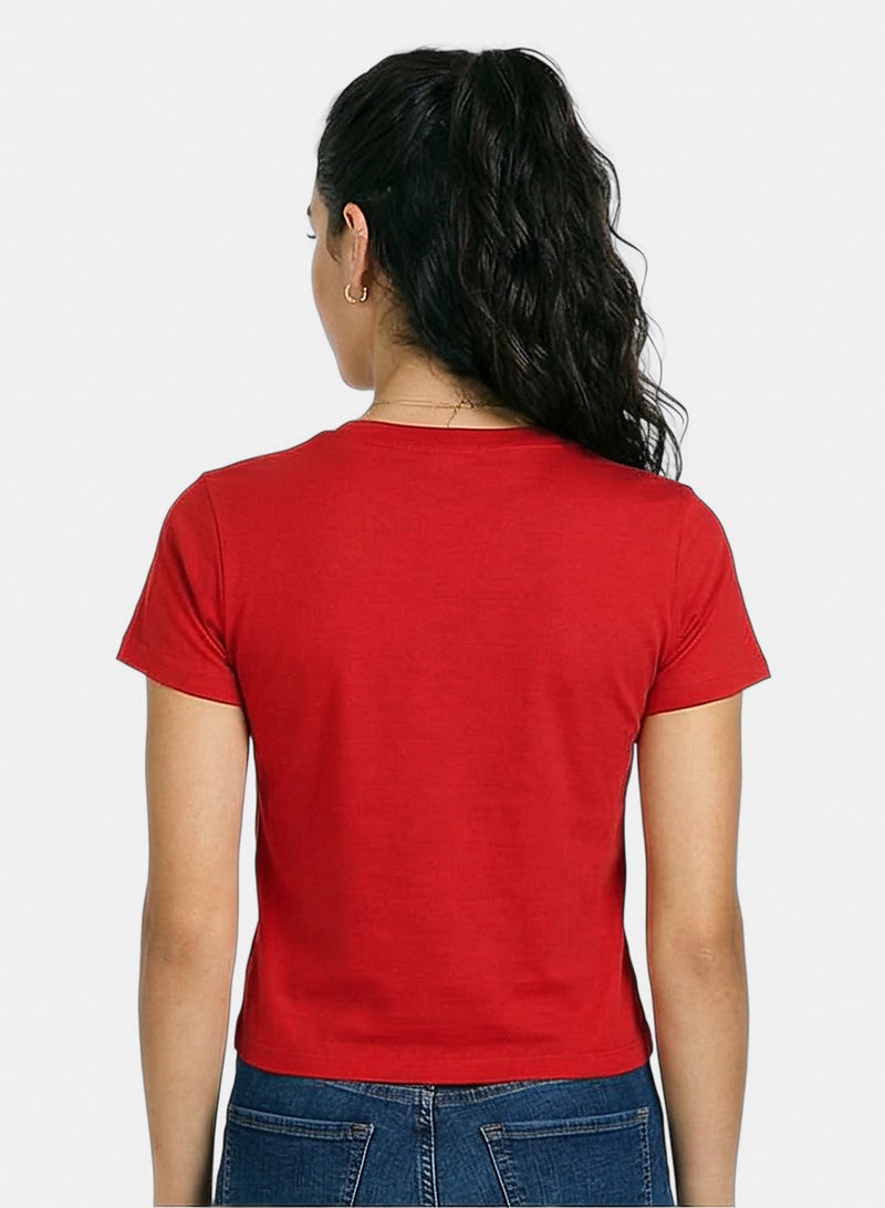 RAVIN Women Crew Neck Solid Short Sleeve Tee - Image 2