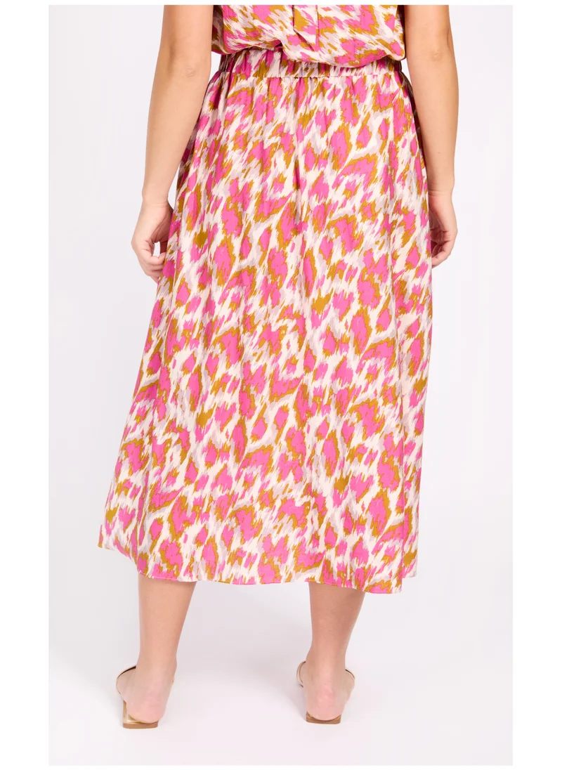 Little Mistress Printed High Waist Skirt