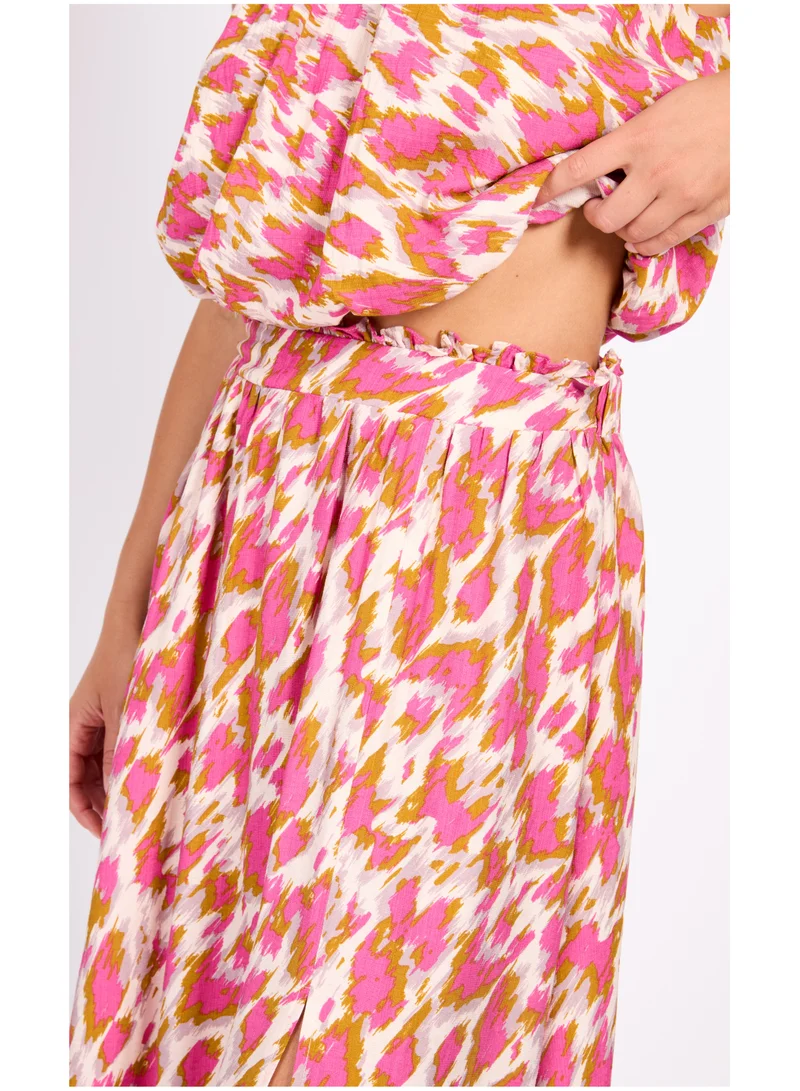 Little Mistress Printed High Waist Skirt