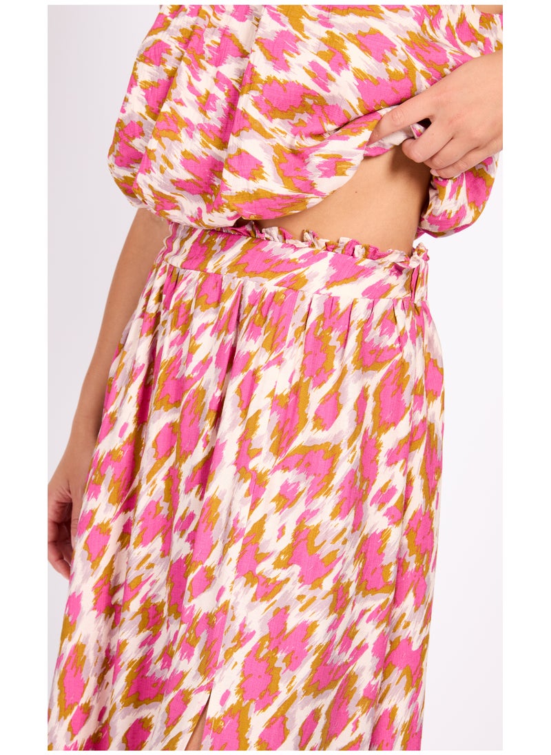 Little Mistress - Printed High Waist Skirt - Image 1