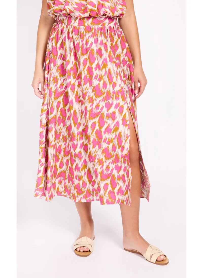 ليتل مسترس Printed High Waist Skirt