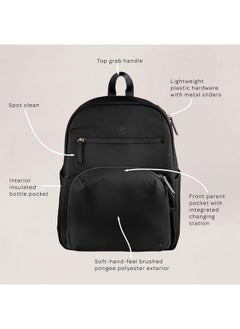 JuJuBe JuJuBe New Deluxe Diaper Bag Backpack with Portable Changing Pad, Baby Stroller Straps, Large Travel Backpack for Boy or Girl, For Carrying Baby Bottles, Baby Wipes, Diapers, Pacifiers, Black  - Image 3