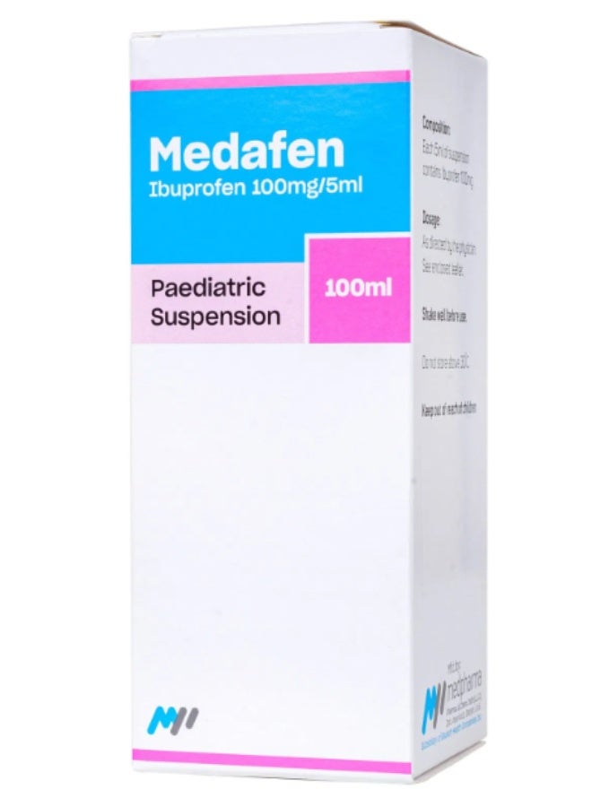 Medpharma Medafen Paediatric Syrup 100ml | Fever & Pain Relief for Children - Image 1