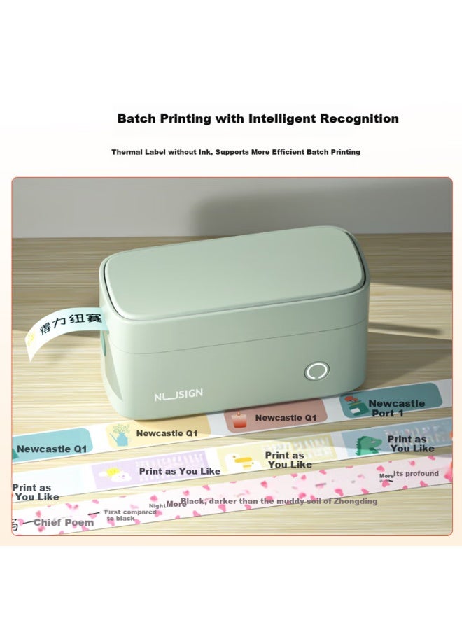 Deli Q1 Green Portable Thermal Label Printer For Home Use, Journal Name Tags, Storage Labels, Price Tags, Food Labels Printer With Mobile Bluetooth Connectio - Image 5