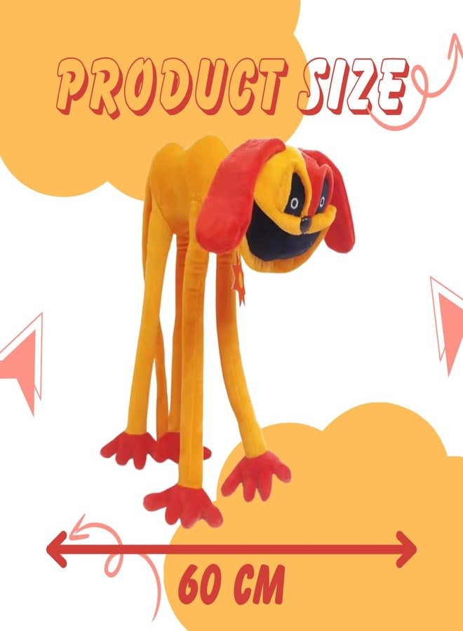 TechMax Solution Cute Orange Big Smile Dog Plush - Image 2