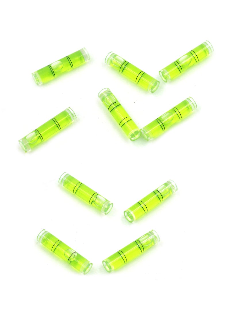 Chiloskit Chiloskit 10 Pcs Cylindrical Plastic Bubble Spirit Level Vials for RV TV Picture Frame Hanging Tool Leveler, 8x35mm  - Image 1