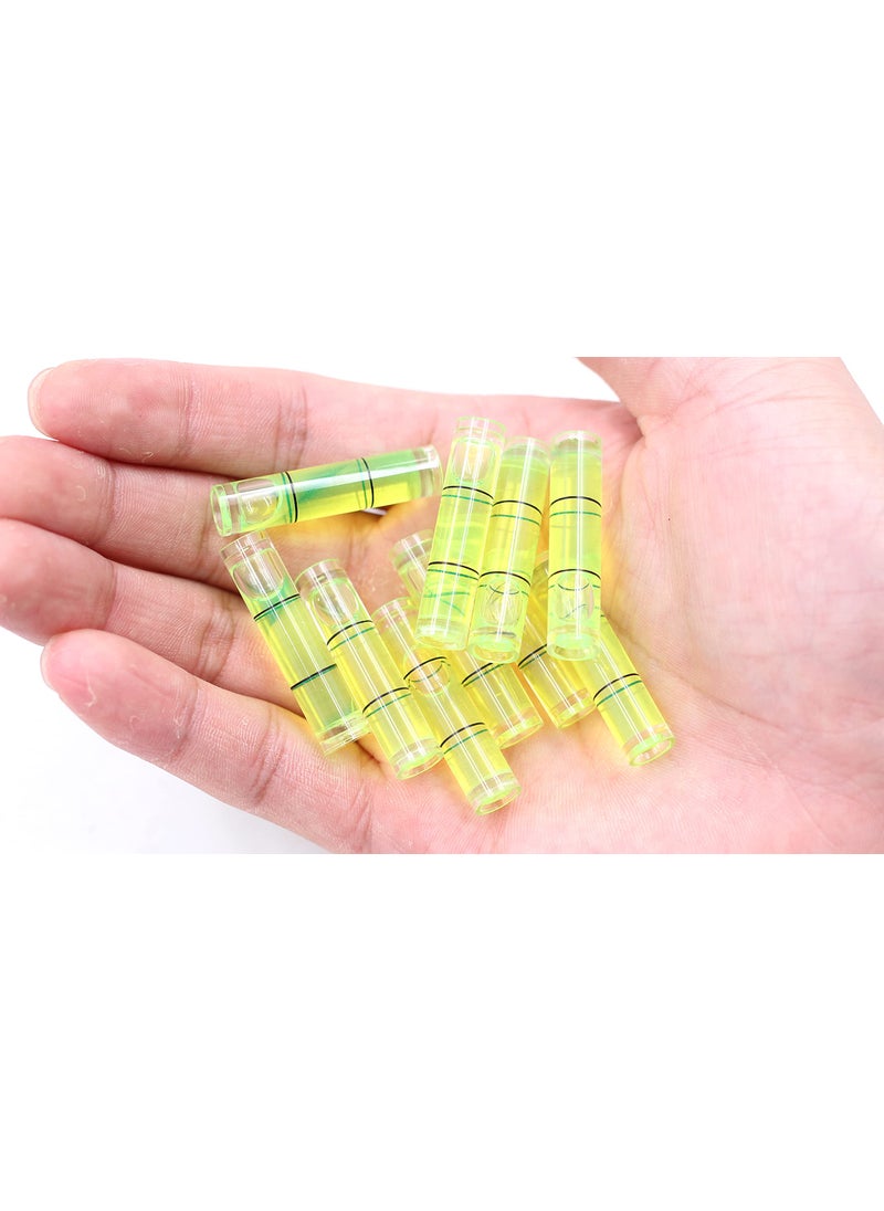 Chiloskit Chiloskit 10 Pcs Cylindrical Plastic Bubble Spirit Level Vials for RV TV Picture Frame Hanging Tool Leveler, 8x35mm  - Image 4