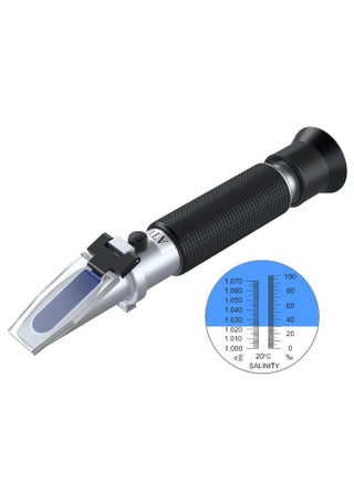 AUTOUTLET Salinity Refractometer Saltwater Aquarium for Seawater, Pool, Tank, Marine, Fishkeeping, 0-100PPT & 1.000-1.070 Salinity Tester with ATC Function Salinity Hydrometer Kit - pzsku/Z20A04E048F3D97283D6AZ/45/_/1737031740/54392f16-0666-4036-b83c-dcbf5fc3e400