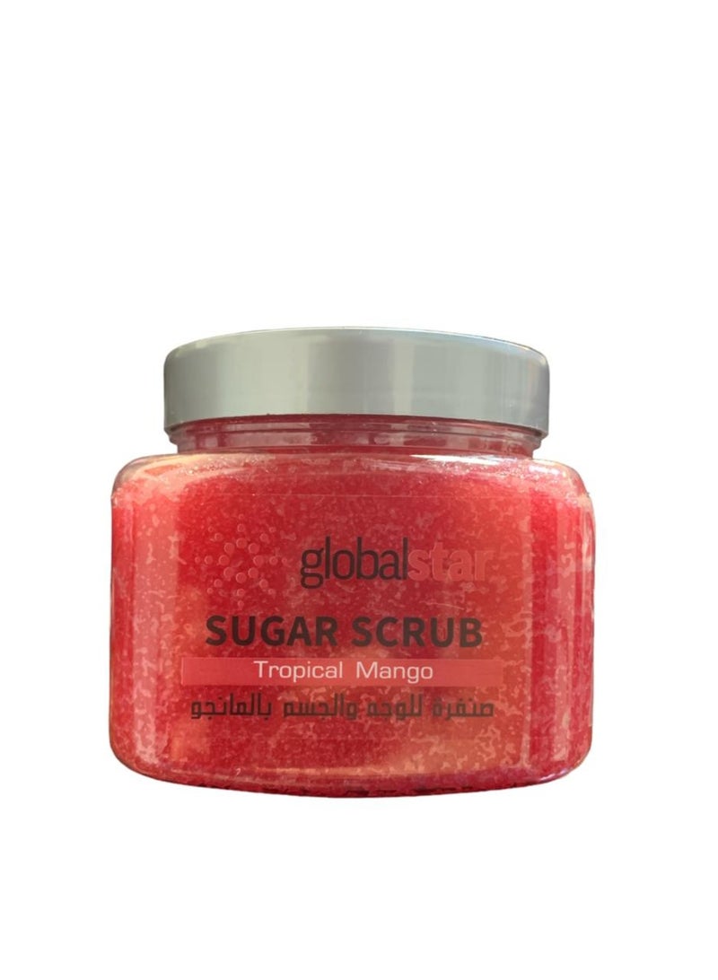 جلوبال ستار مقشر السكر للوجه والجسم من جلوبال ستار بالمانجو الاستوائية 600 جرام
