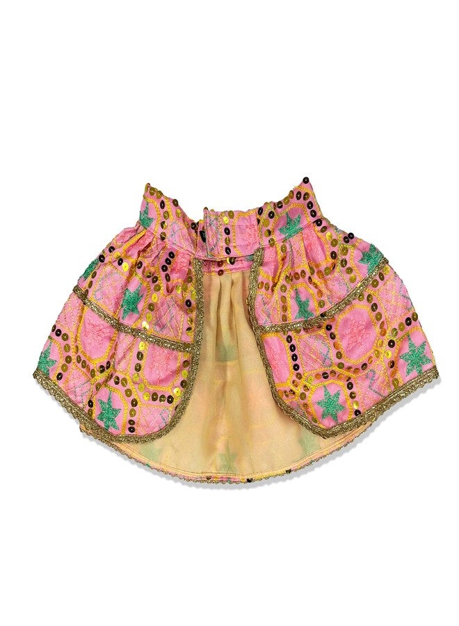PawsIndia Desi Diva Dog Lehenga Choli - Traditional Ethnic for Female Dogs | Wedding Dress Costume | Designer Indian Pet Outfit - Pink - Image 5