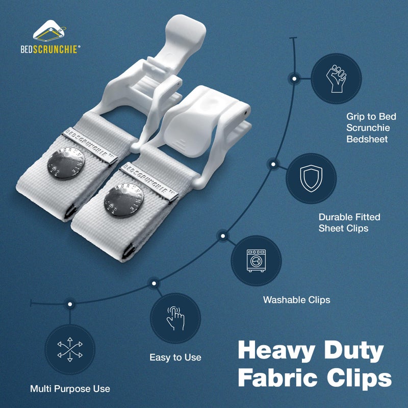 BED SCRUNCHIE- Heavy Duty Fabric Clips (4 Clips) - Image 2