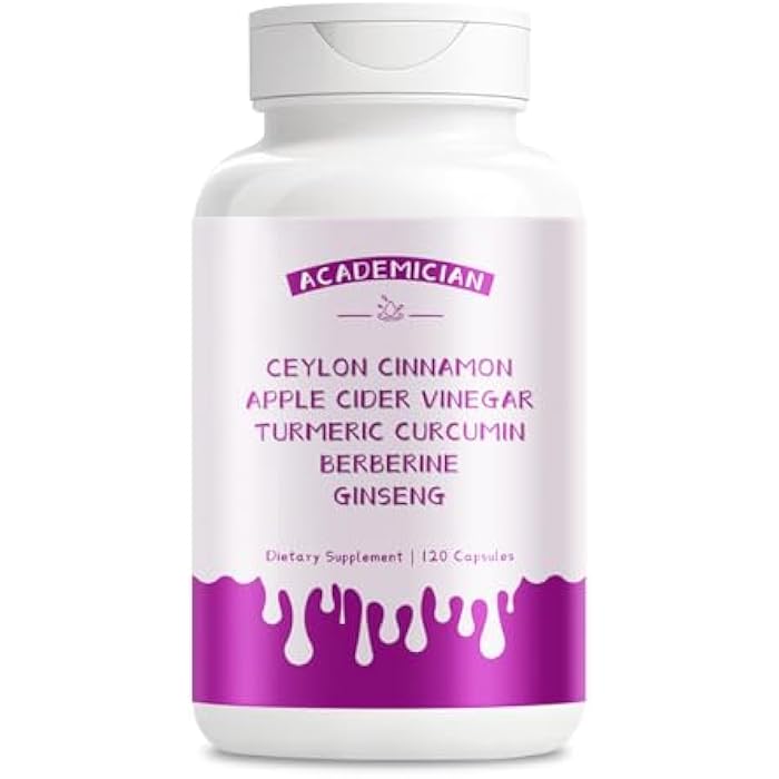 Apple Cider Vinegar Capsule with Turmeric Curcumin Capsules Ceylon Cinnamon Supplement Berberine Capsuel Panax Ginseng Supplement - 120 Count - Image 1