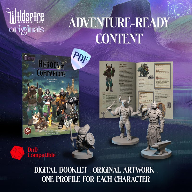 Wildspire Hero, Player-Character, NPC DND Miniatures, 28mm32mm Unpainted D&D Minis Dungeons & Dragons Figures D D Bulk Pathfinder Fantasy Tabletop Fantasy Minis Set - Image 3