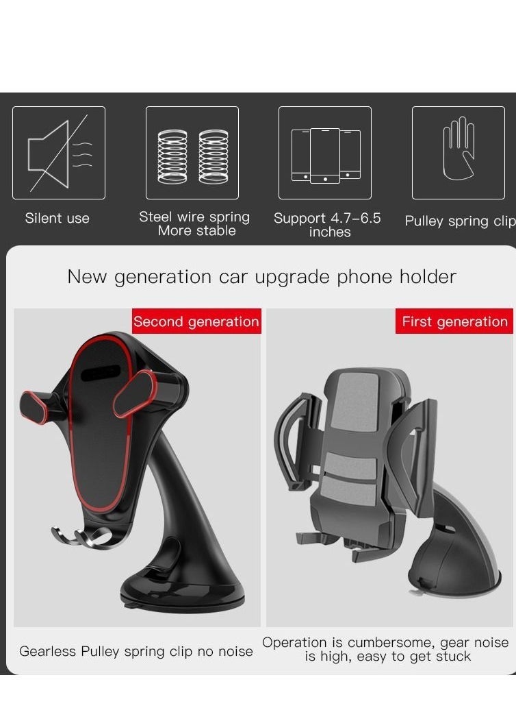 Yesido C53 Mobile Holder For Car/Office - Black - Image 4