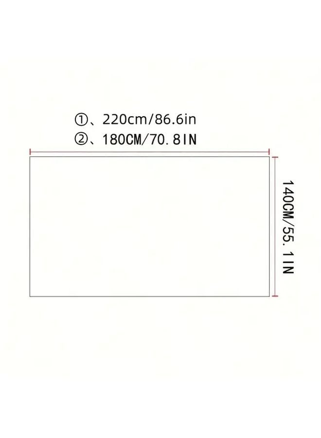 5pcs Dark Green Rectangular Tablecloth Linen Textured Wrinkle Resistant 55 12x86 61 Inch - Image 4