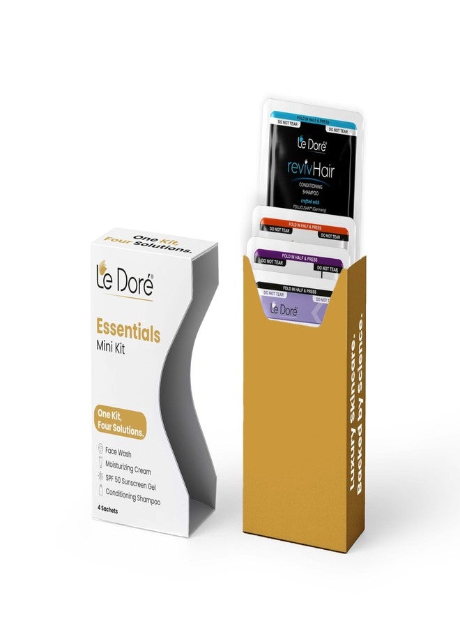 Le Dore Essential Kit With Shampoo, Moisturiser, Sunscreen & Face Wash | Mini Travel Kit | For Men & Women - Image 1