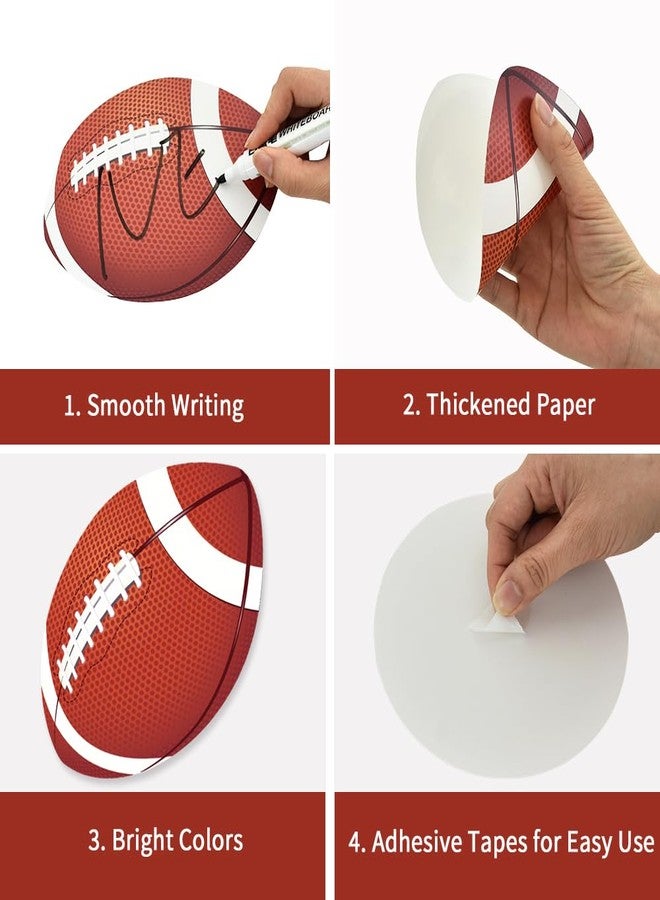 Vuzvuv 60Pcs 6In Paper Football Party Cutouts with 120Pcs Glue Points,Football Cut Outs Bulletin Board Decorations for Football Party Theme Sport Birthday Classroom Party Decor Supplies - Image 3