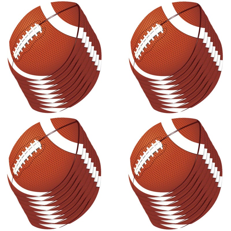 Vuzvuv 60Pcs 6In Paper Football Party Cutouts with 120Pcs Glue Points,Football Cut Outs Bulletin Board Decorations for Football Party Theme Sport Birthday Classroom Party Decor Supplies - Image 1