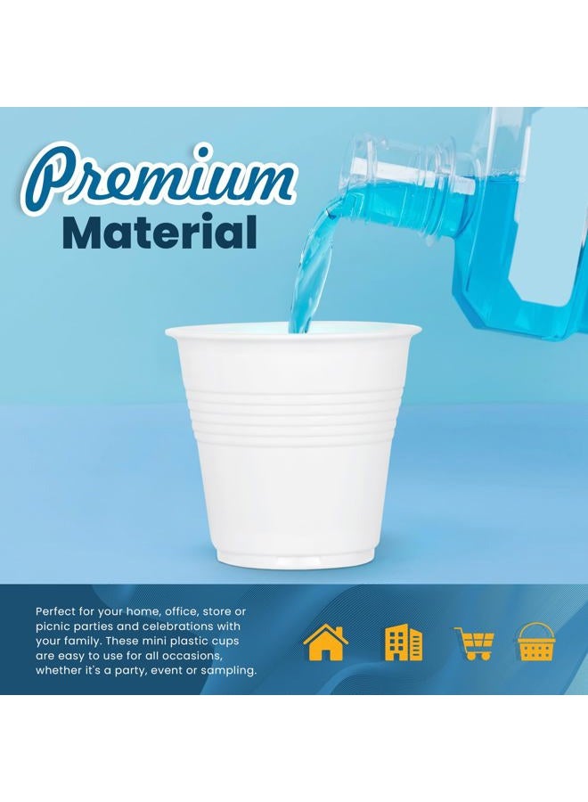 PAMI Plastic Bathroom Cups, 3oz [Pack of 100]- Disposable Mini Mouthwash Cups- Food-Safe & BPA-Free Rinse Cups- Multipurpose & Leakproof Stackable Bath Cups- Great for Medicine, Espresso, Shots - Image 4