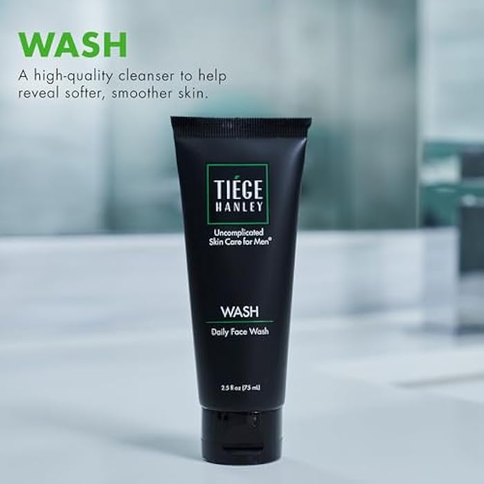 Tiege Hanley Daily Face Wash for Men, Gentle Fragrance-Free Cleanser with Jojoba Oil, Aloe, & Vitamin B3, Hydrating Foaming Formula for Deep Clean, Gentle on Sensitive Skin, Men’s Skin Care, 2.5 Fl Oz - Image 2