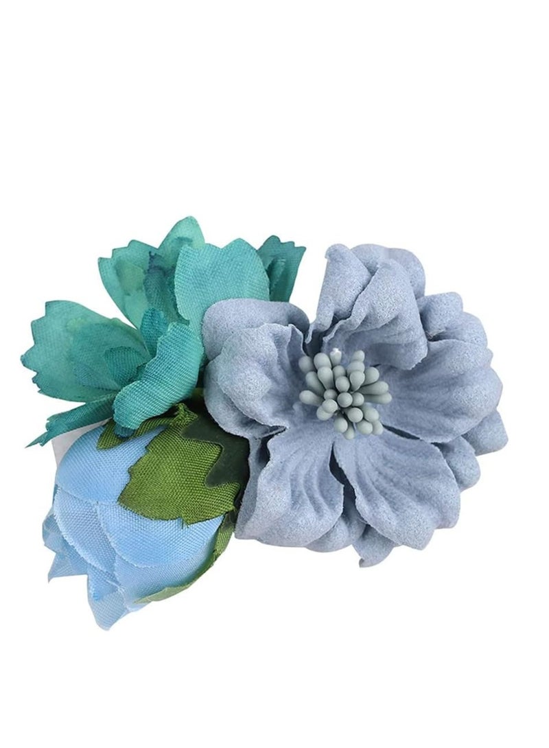 KASTWAVE 3 PCS Flower Hair Clip for Baby Girl Lightweight Floral Hair Bow with Boutique Fully Lined Alligator Beach Party Bridal Accessories for Toddler Women Teens Gifts - Image 4