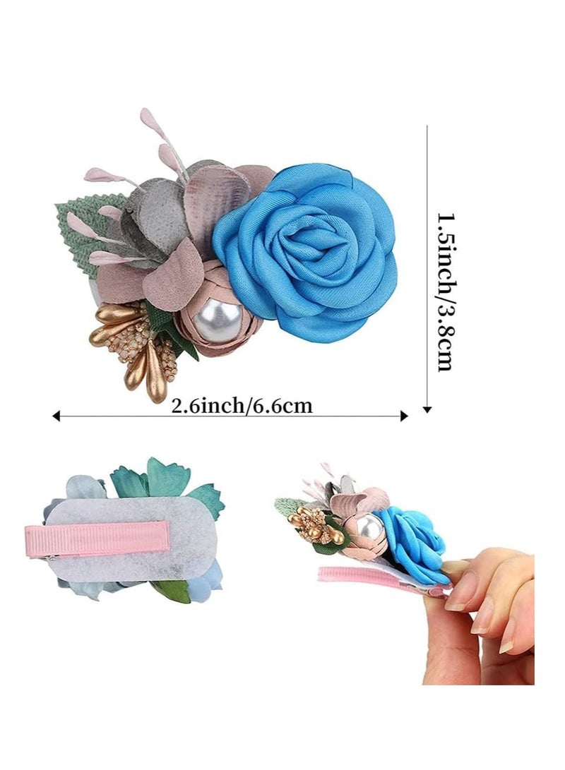 KASTWAVE 3 PCS Flower Hair Clip for Baby Girl Lightweight Floral Hair Bow with Boutique Fully Lined Alligator Beach Party Bridal Accessories for Toddler Women Teens Gifts - Image 5