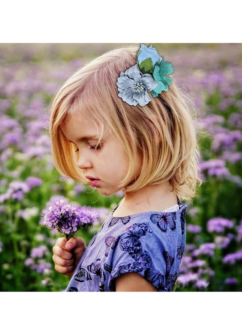 KASTWAVE 3 PCS Flower Hair Clip for Baby Girl Lightweight Floral Hair Bow with Boutique Fully Lined Alligator Beach Party Bridal Accessories for Toddler Women Teens Gifts - Image 3