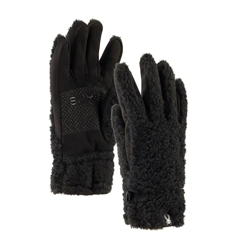 Spyder Mens Tech Touch Fleece Lined Sherpa Glove, Black, XL - Image 1
