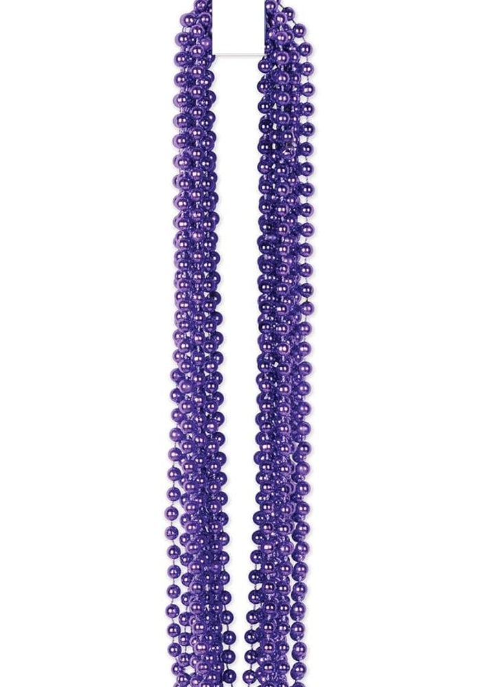 Beistle Small Purple Bead Necklaces - 12 Count Party Favors - Image 4