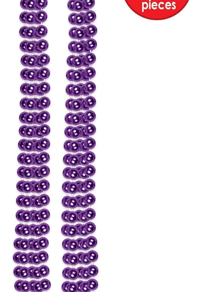 Beistle Small Purple Bead Necklaces - 12 Count Party Favors - Image 2