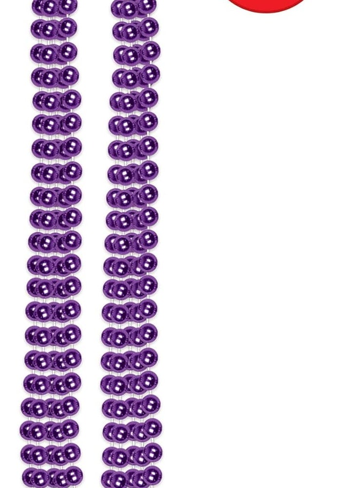 Beistle Small Purple Bead Necklaces - 12 Count Party Favors - Image 3