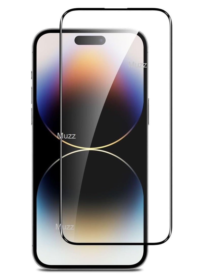 Raxoom Iphone 15 Pro Max Screen Protector Tempered Glass,3D Curved Edge High Definition Anti Scratch 9H Hardness Bubble-Free Case Friendly Full Glue Screen Protector for Iphone 15 Pro Max 5G 2023 Black - Image 3