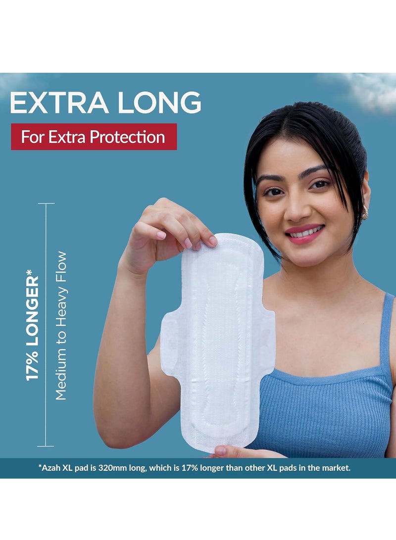 Azah Rash-Free Sanitary Pads for Women Leak Proof (30 XL Pads) | Cottony Soft and Dry Top Cover | Medium to Heavy Flow | Extra Long, Super Absorbent, Toxin Free, Locks Odour | With Disposal Bags - Image 5