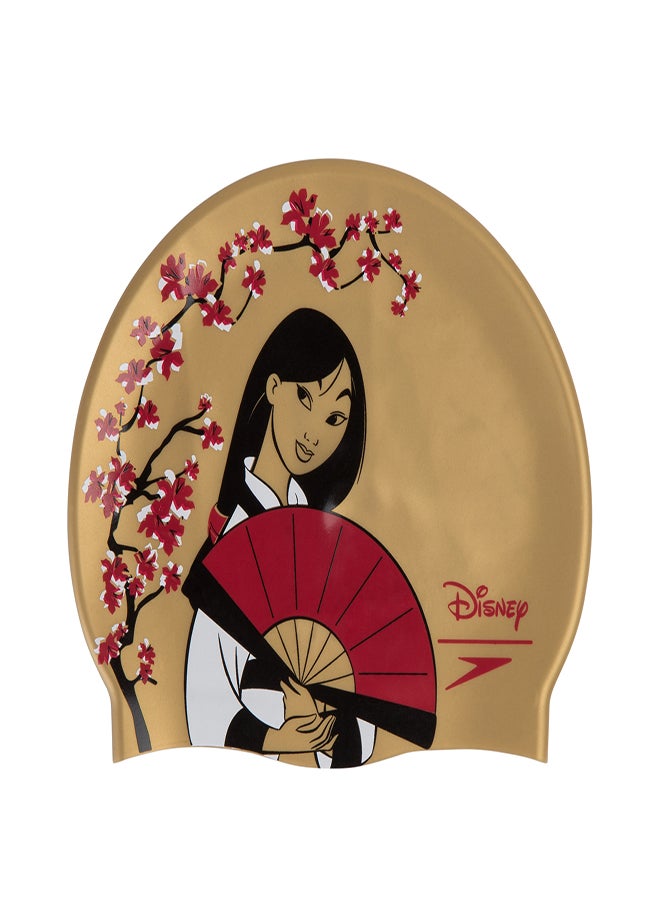 speedo Mulan Slogan Swimming Cap Gold/Red  - Image 2