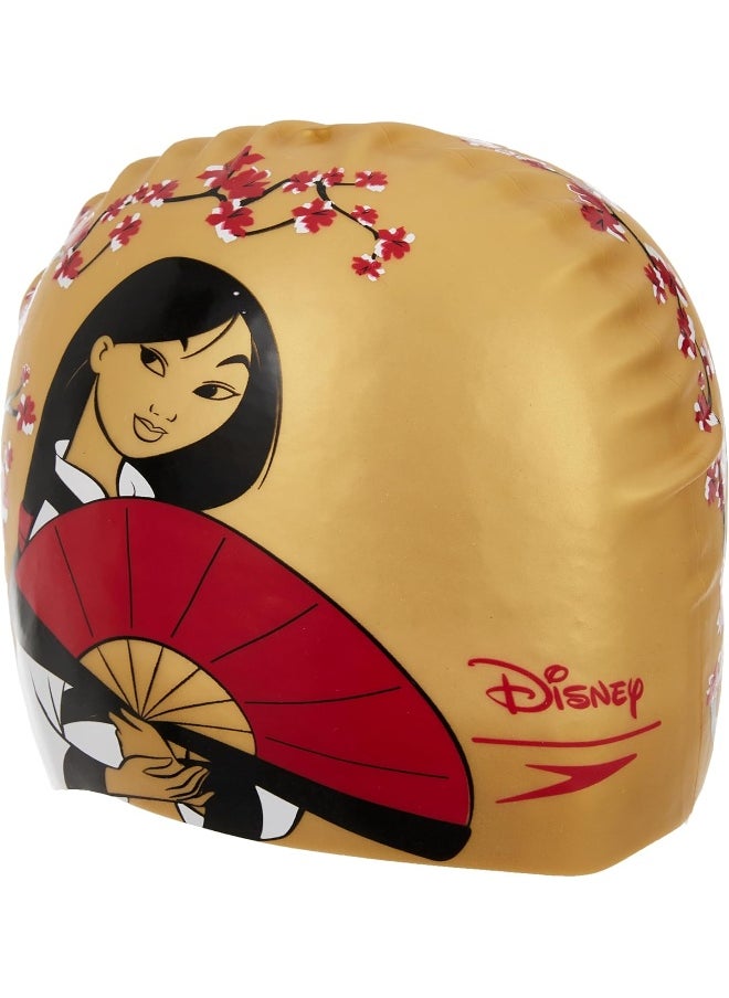 speedo Mulan Slogan Swimming Cap Gold/Red  - Image 3