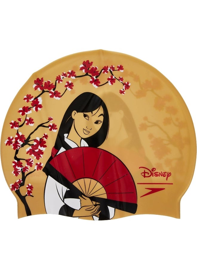 speedo Mulan Slogan Swimming Cap Gold/Red  - Image 4