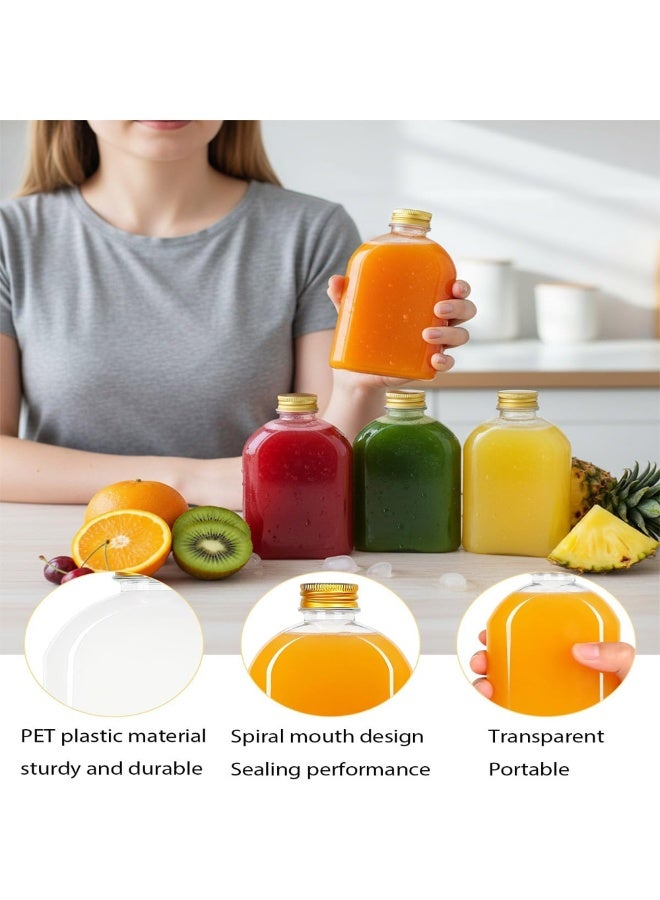 12 Pack 200ml Clear Plastic Juice Bottles with Secure Airtight Lids, Reusable 7 oz Beverage Containers for Smoothies, Juicing & Water - Image 4