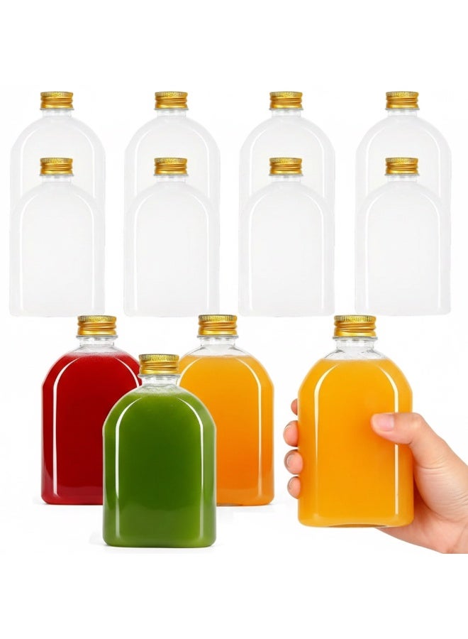 12 Pack 200ml Clear Plastic Juice Bottles with Secure Airtight Lids, Reusable 7 oz Beverage Containers for Smoothies, Juicing & Water - Image 1