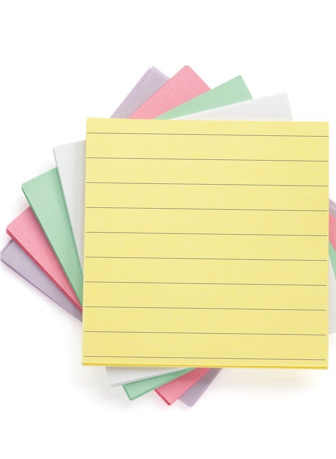 ديلي مجموعة متنوعة من أوراق الملاحظات اللاصقة المسطرة من ديلي - 3 × 3 بوصات، 25 ورقة في كل ورقة، عبوة من 12 ورقة