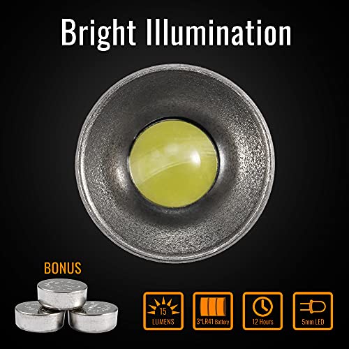 KeyUnity KF00 Titanium Mini Keychain LED Flashlight, 15 Lumens Waterproof Electric Torch Light Single Mode for Camping, Hiking, Climbing, Fishing (KF00 Suminagashi Pattern) - Image 3