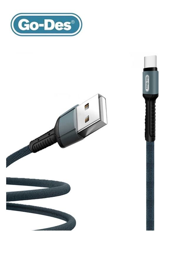 جو-ديز كابل بيانات جو-ديس نايلون تايب سي فائق السرعة بطول 1 متر GD-UC509TC - أسود - Image 2