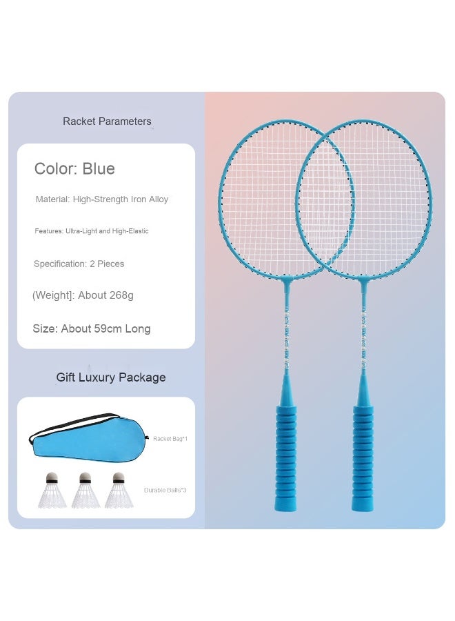 Generic Ultra-Lightweight Badminton Racket Set for Home Use - Perfect Choice for Beginners and Couples