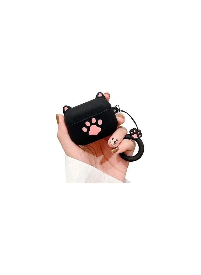 Protective Case Cover Compatible with New Apple AirPods 3rd Generation Black/Pink  - Image 2