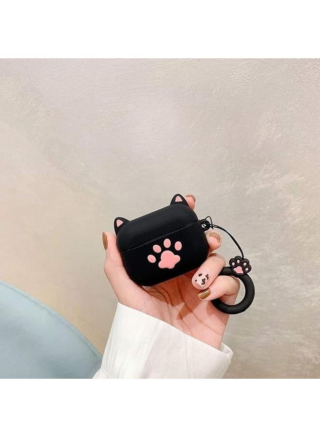 Protective Case Cover Compatible with New Apple AirPods 3rd Generation Black/Pink  - Image 3