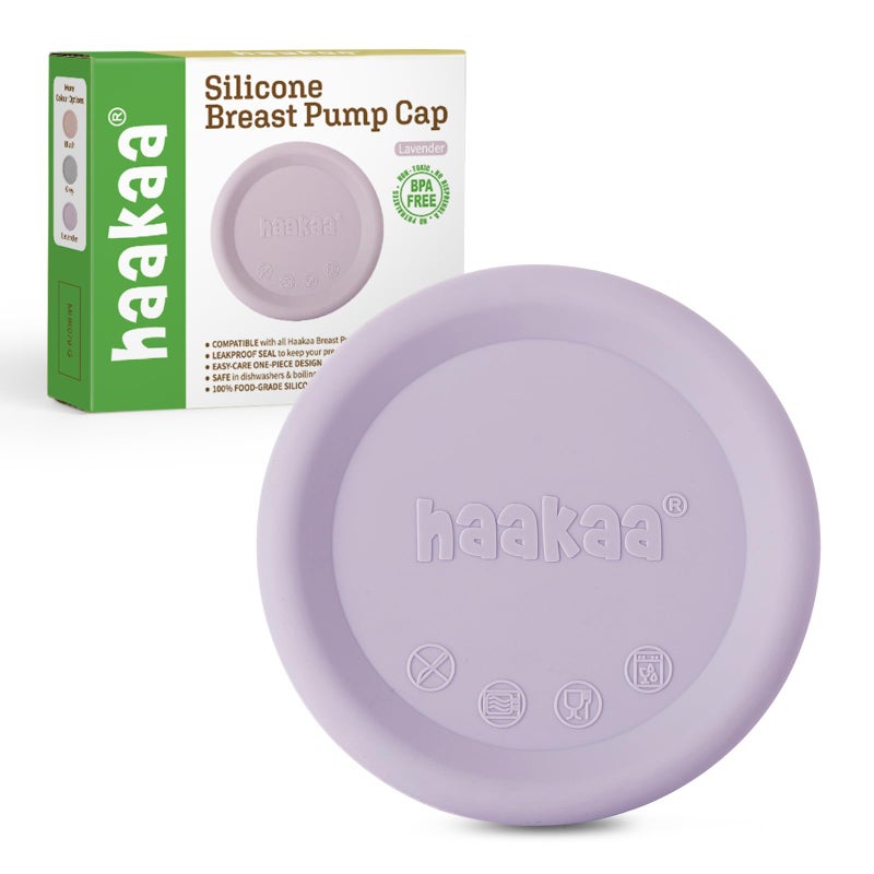 haakaa Manual Breast Pump Cap (Lavender) - Made of Premium Grade Silicone, Suitable for All haakaa Breast Pump - Image 1
