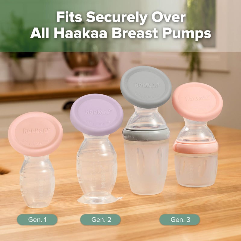 haakaa Manual Breast Pump Cap (Lavender) - Made of Premium Grade Silicone, Suitable for All haakaa Breast Pump - Image 3