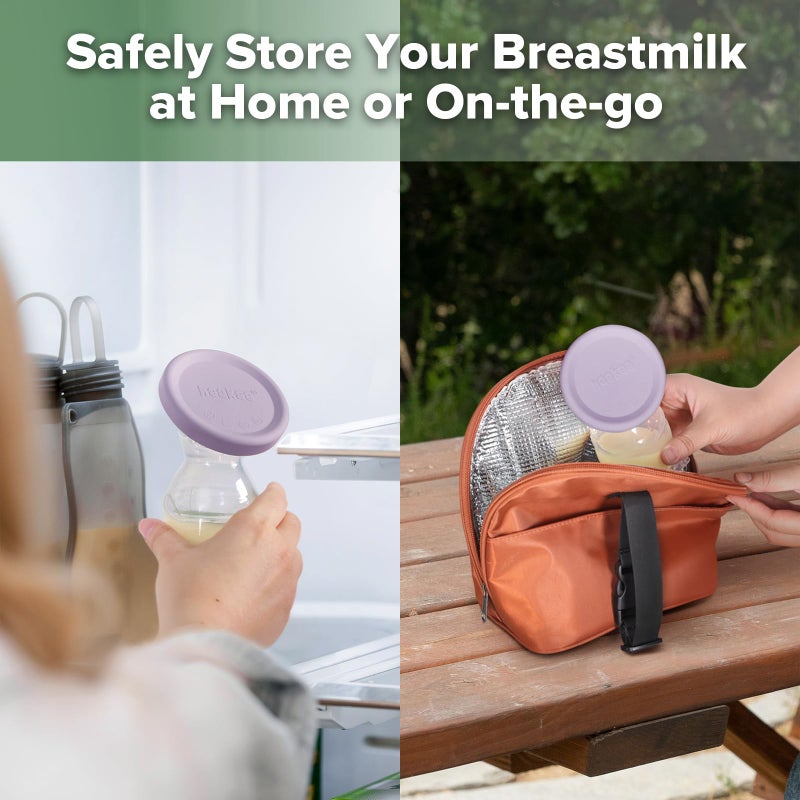 haakaa Manual Breast Pump Cap (Lavender) - Made of Premium Grade Silicone, Suitable for All haakaa Breast Pump - Image 5